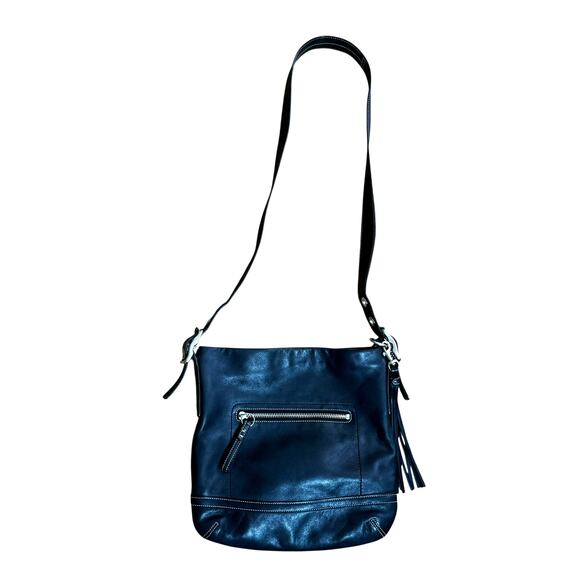 Coach 1415 Soho Slim Y2k Black Leather Hobo Fringe Tasseled Shoulder Bag - Picture 2 of 14